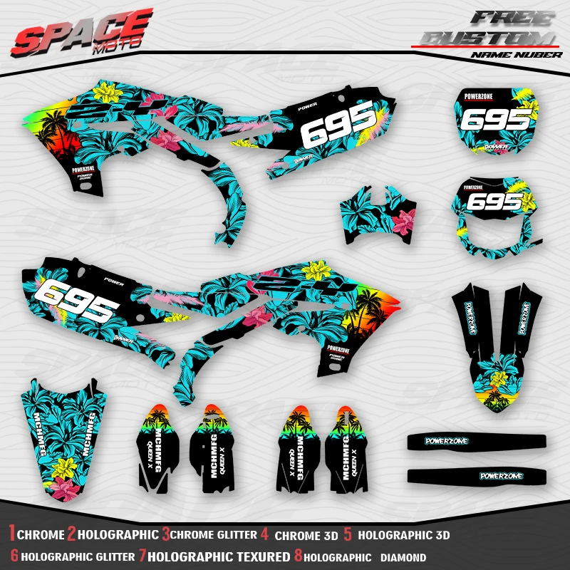 SPACE MOTO For YAMAHA 19-23 YZF250 18-22YZF450 19-22 WRF450 20-23 WRF250 Custom Motorcycle Graphics Background Decals Stickers
