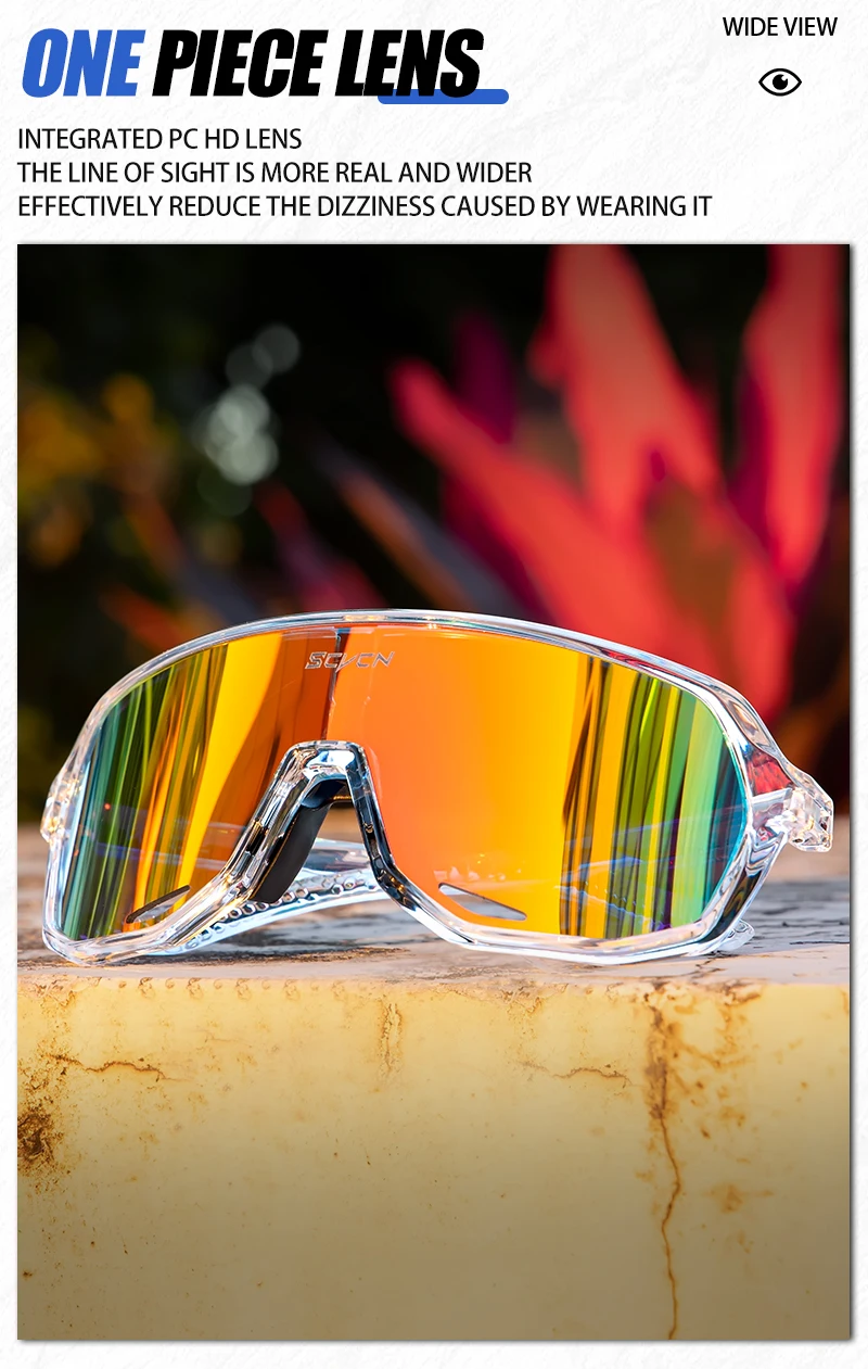 SCVCN Fahrrad-Sonnenbrille für Herren und Damen UV400 Schutzbrille MTB Mountainbike Fahrrad Outdoor Sport Fahr- und Wanderbrille – Detail 5