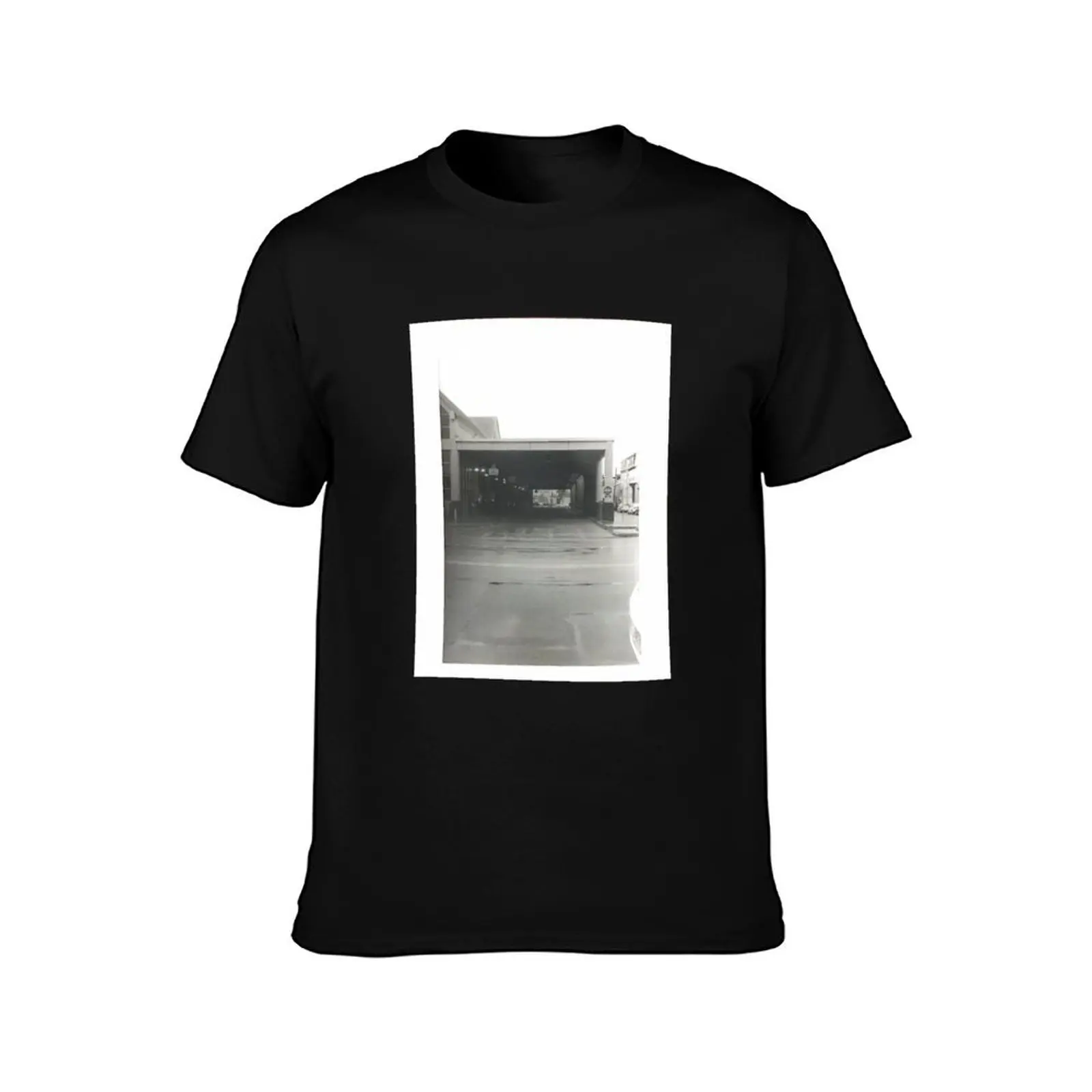 Andrew Train Station T-Shirt Summer Casual Cotton Tee Oversized Streetwear Tops Vintage Graphic Print Loose Fit Short Sleeve