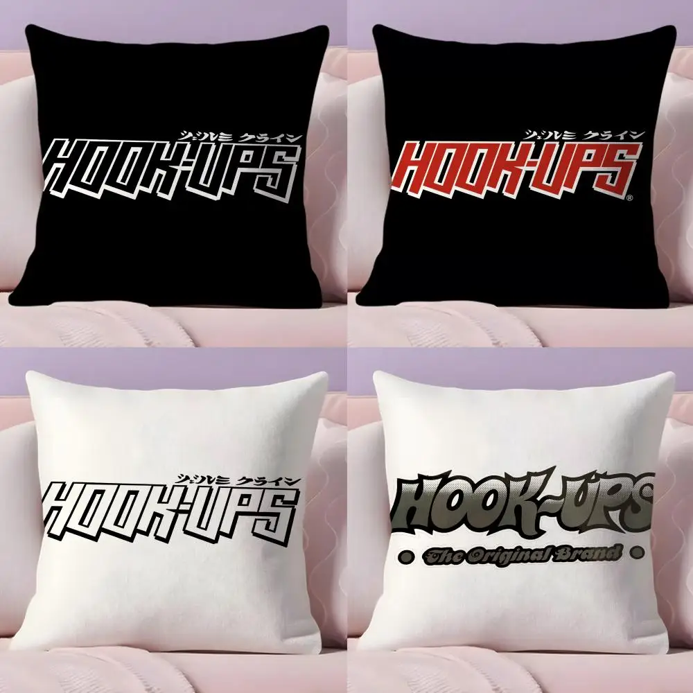 H-Hook Ups Skateboards Cushion Cover Plush Fabric Soft Double-Sided Printed Sofa Warm Winter Home Gift Pillow Case