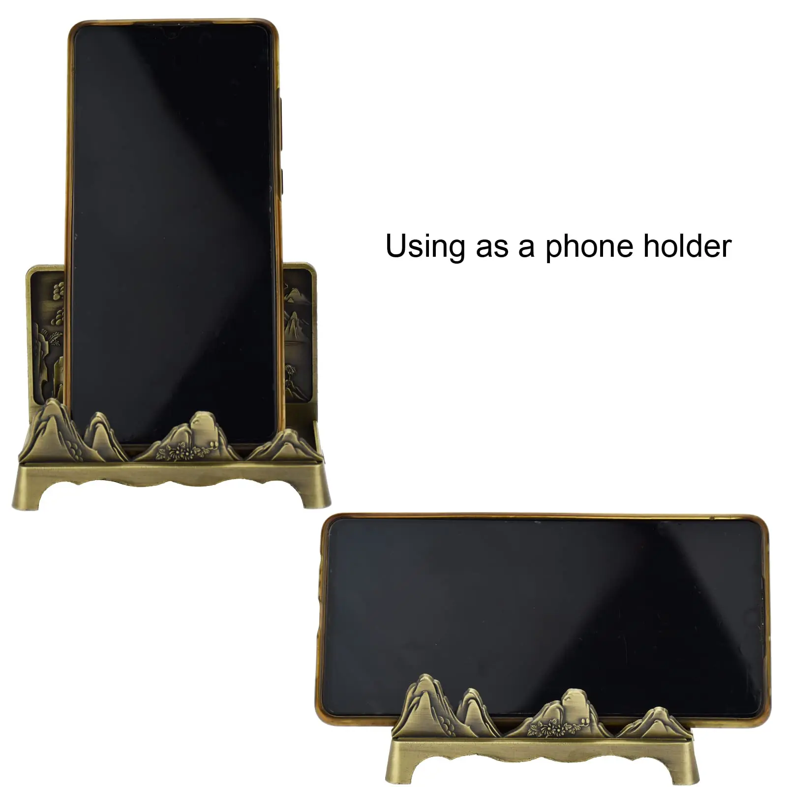Card Holder Vintage Office Desk Card Holder Pine Landscape Card Holder Desktop For Tea Table Office Front Desk Office Desk