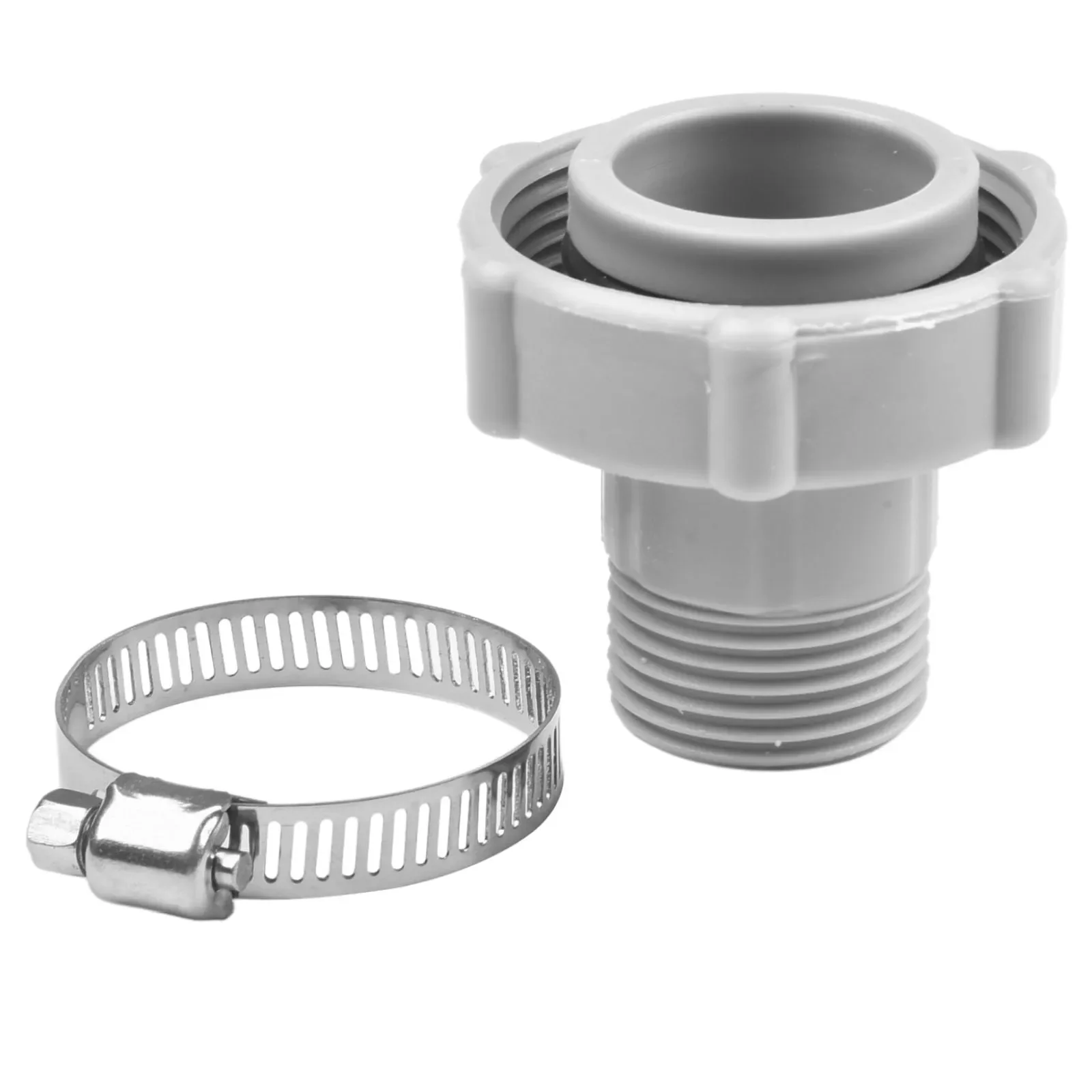 

Connector Hose Adapter For Coleman P6 Series Pool Drains Features Adjustable Clamp For Efficient Water Drainage