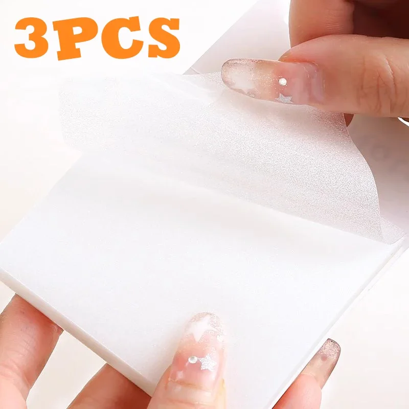 Glitter Transparent Sticky Notes Pad Clear Posted It Memo Pad Shining Bookmark Waterproof Self Adhesive Notebook Pads School