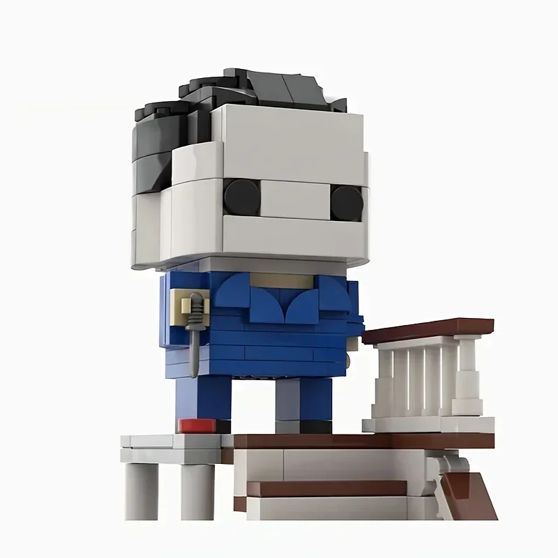 MOC-figura enmascarada de terror, 215 Uds., bloques de construcción, modelo de Pose de acción, juguete coleccionable DIY, Casa Encantada, regalo para fanáticos de adultos