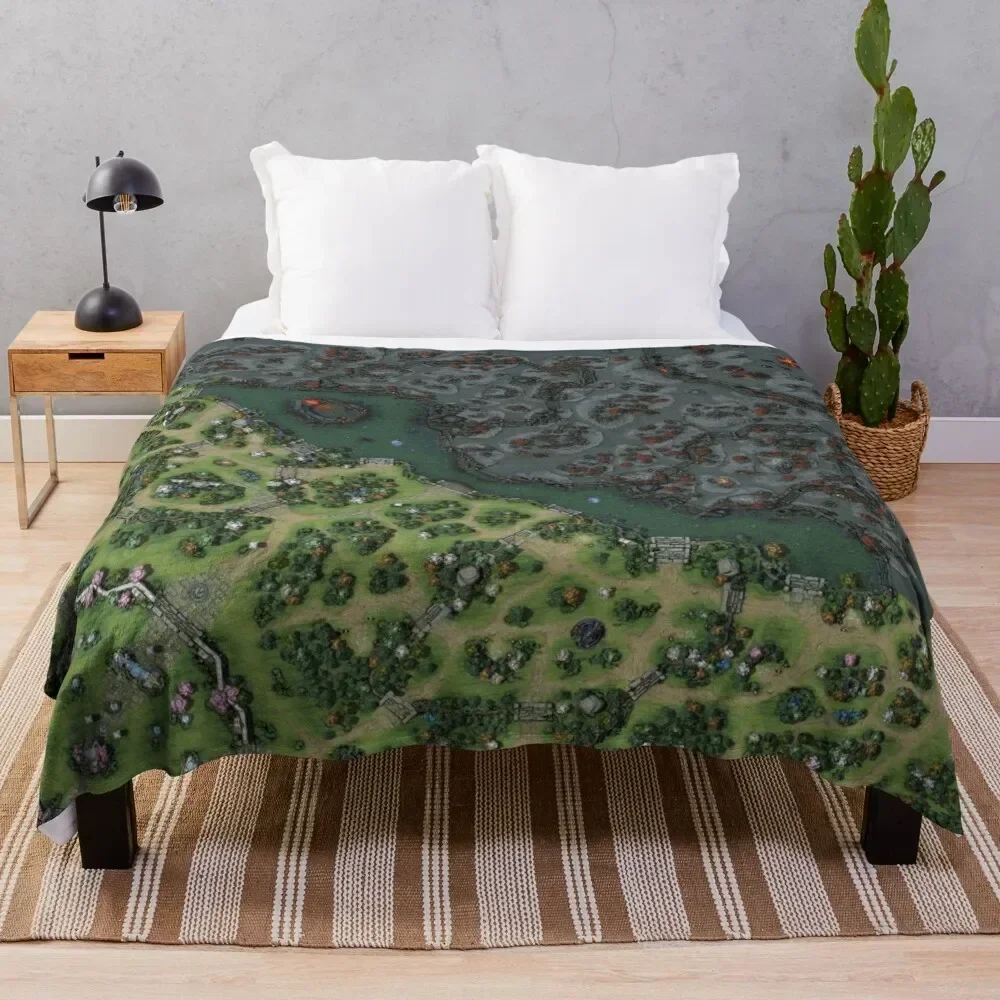 

Dota 2 Reborn 7.28 HD Map Throw Blanket All Weather Soft Throw Blanket for Sofa