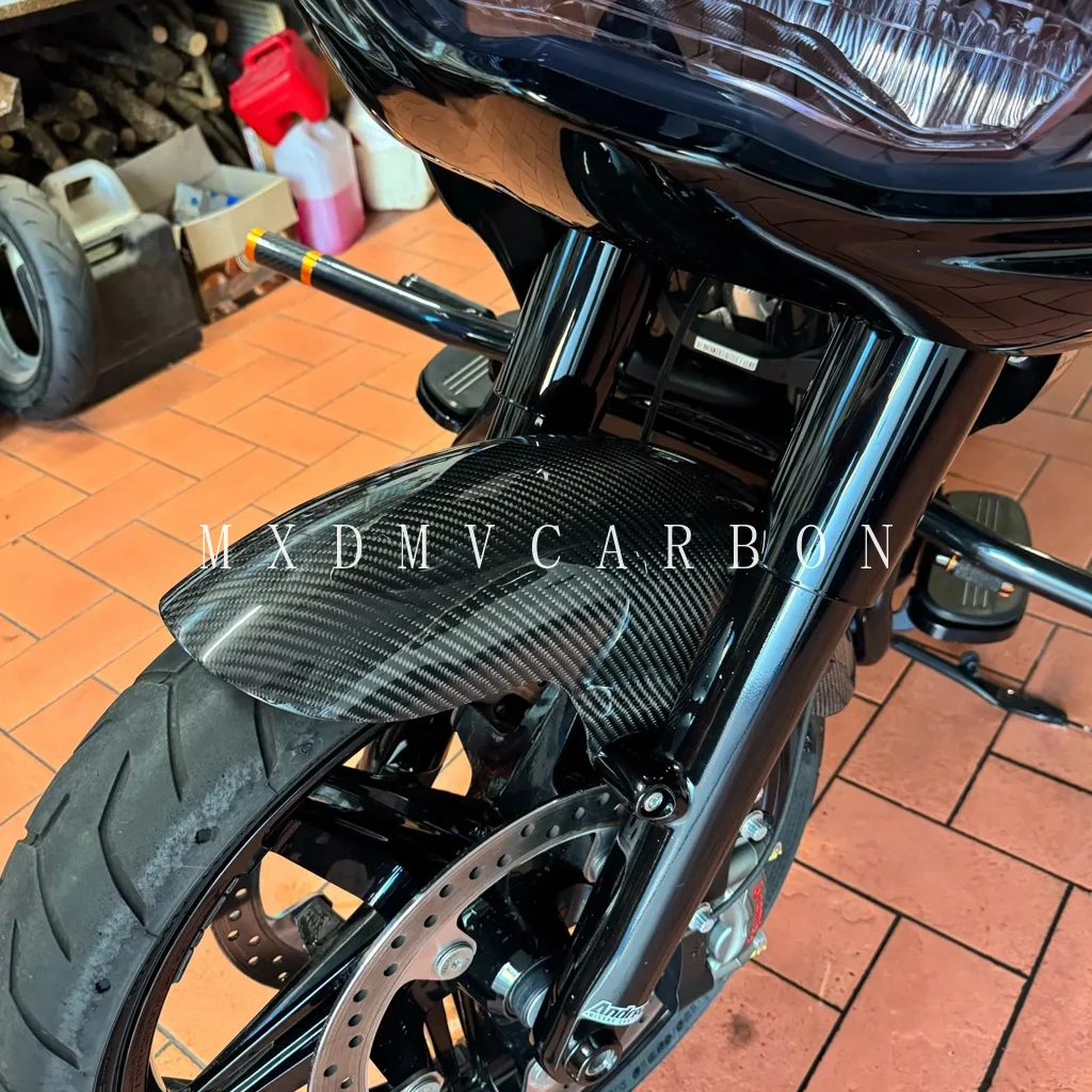 Parafango Anteriore in Fibra di Carbonio per Modelli Harley Davidson Touring 2025-2009, Accessorio Moto in Vera Fibra di Carbonio