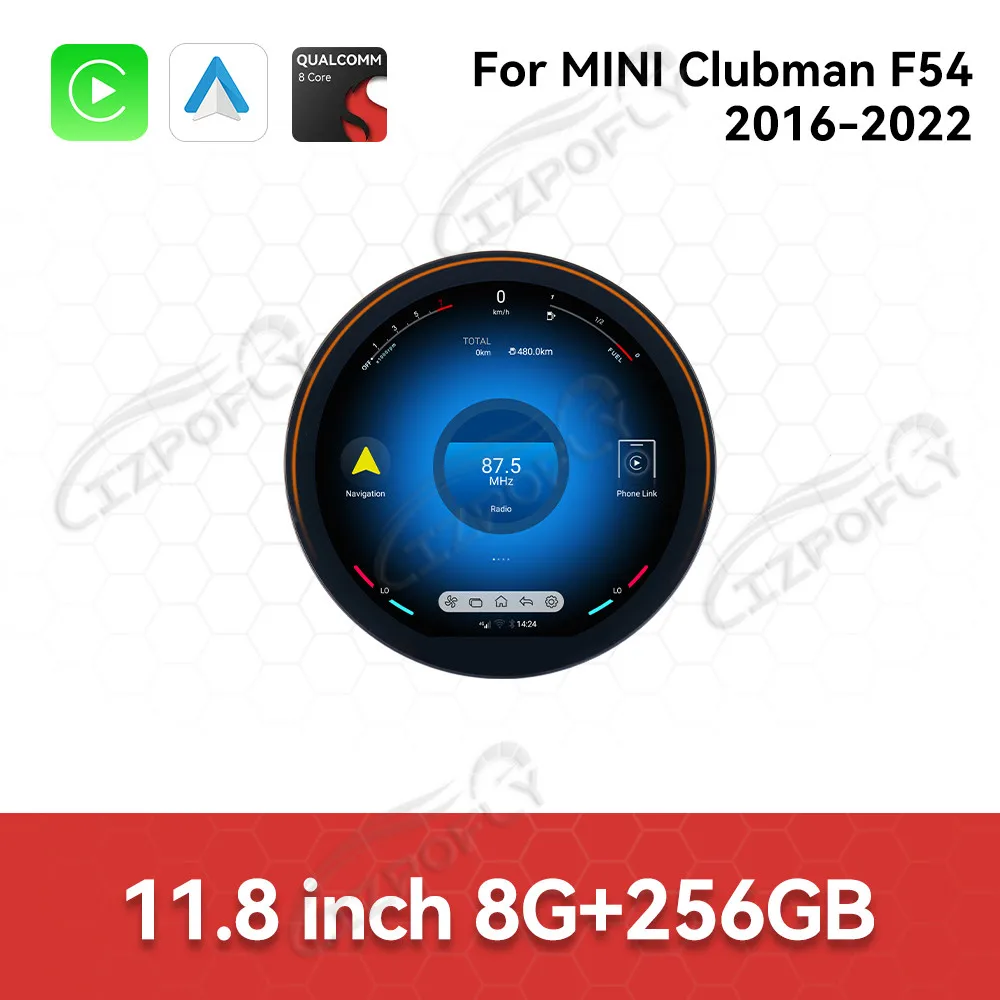 

Автомобильный радиоприемник Carplay 11,8 дюйма с сенсорным экраном для Mini Clubman F54 2016-2022, Android 13, GPS-навигация, мультимедийный плеер, головное устройство, авто
