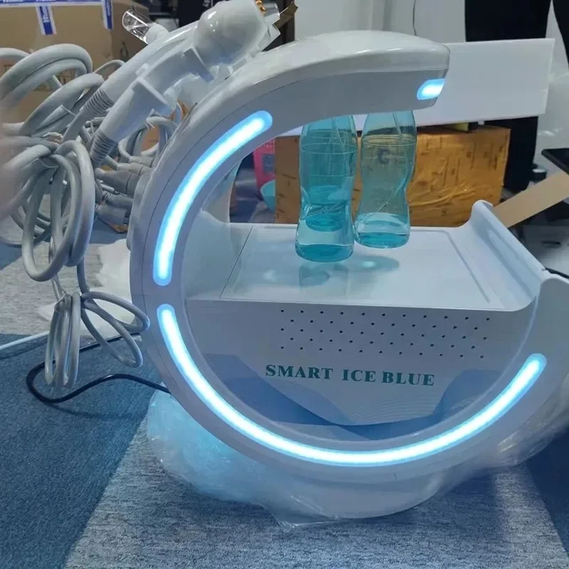 Smart Ice Blue Plus 7 in 1 Oxygen Hydro dermabrasion Bubble Machine Professional Face Hydra Machine RF Lifting ultrason machine