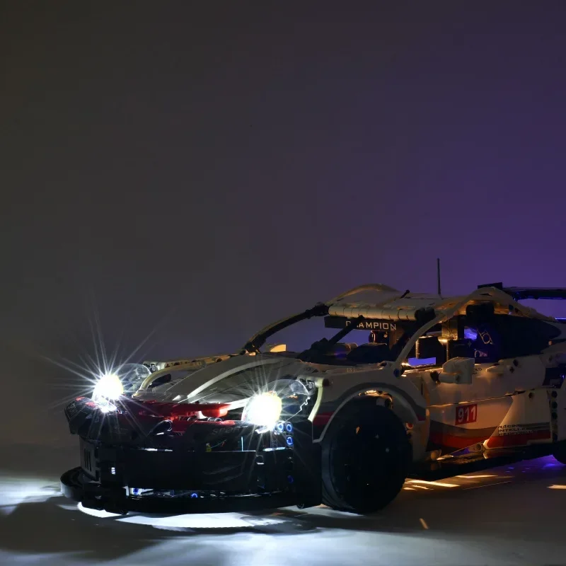 Kit luce a led per 911 blocchi tecnici per auto City RSR veicolo da corsa mattoni lampada fai da te giocattoli 42096 non incluso modello di auto