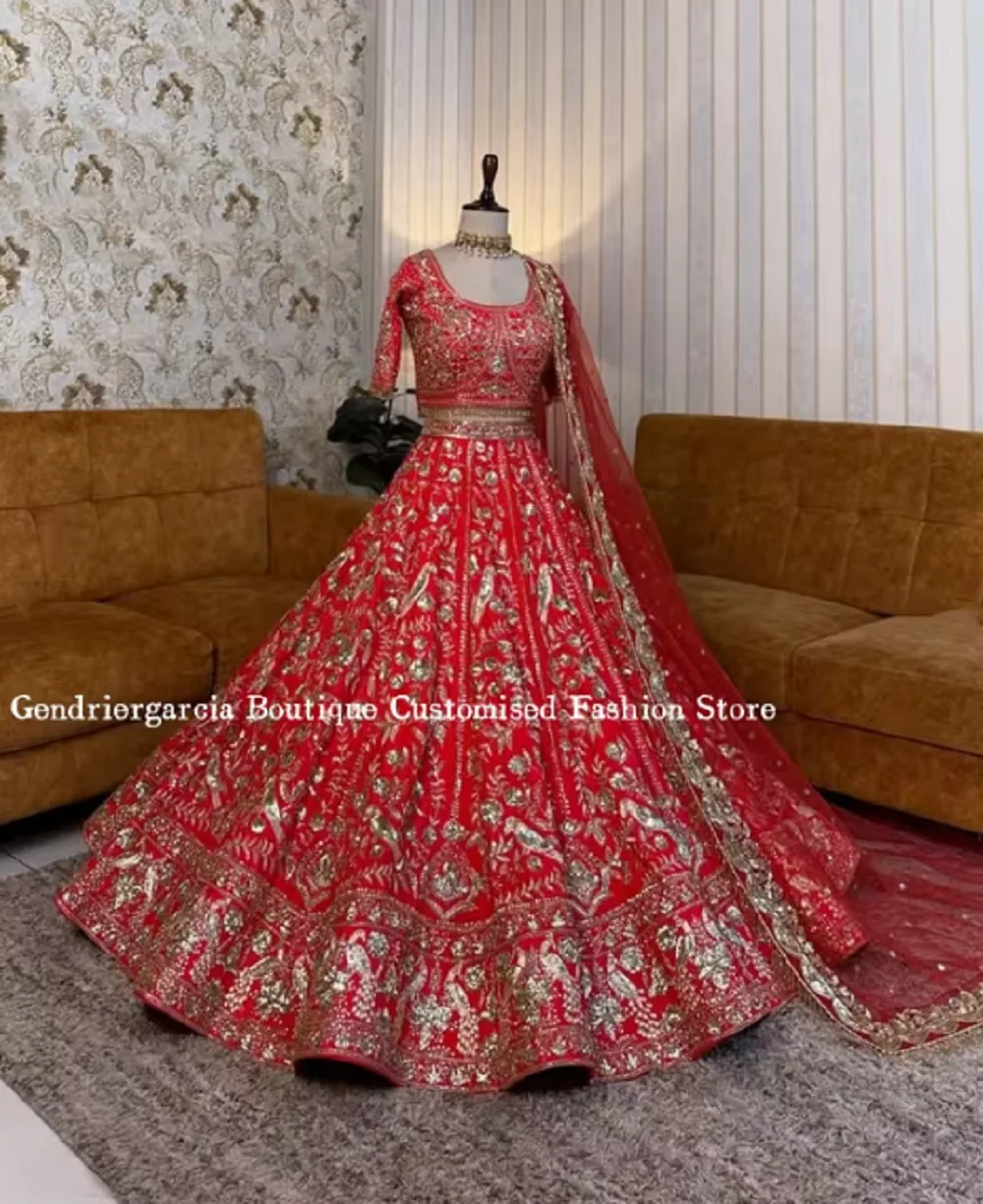 

Роскошные бордовые индийские вечерние платья сaree на заказ, элегантное длинное платье трапециевидной формы с короткими рукавами и аппликацией, свадебный комплект из двух предметов