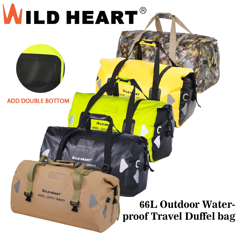 

Motorcycle Waterproof Rear Seat Bag Tail Bag 66L Large Capacity Helmet Luggage Pack for Motorbike Touring