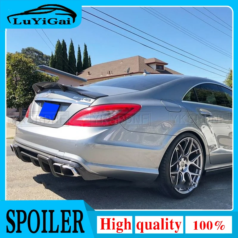 

W218 Carbon Fiber Rear Trunk Boot Spoiler for 2012 - 2018 CLS Class CLS350 CLS400 CLS450 CLS500 CLS63 Sedan Fitment Guaranteed