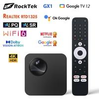 RockTek GX1 UHD Google TV Box Netflix Google Certified 4GB 32G Realtek1325 Support Dolby Atmos Vision 2T2R Wifi6 BT5.2