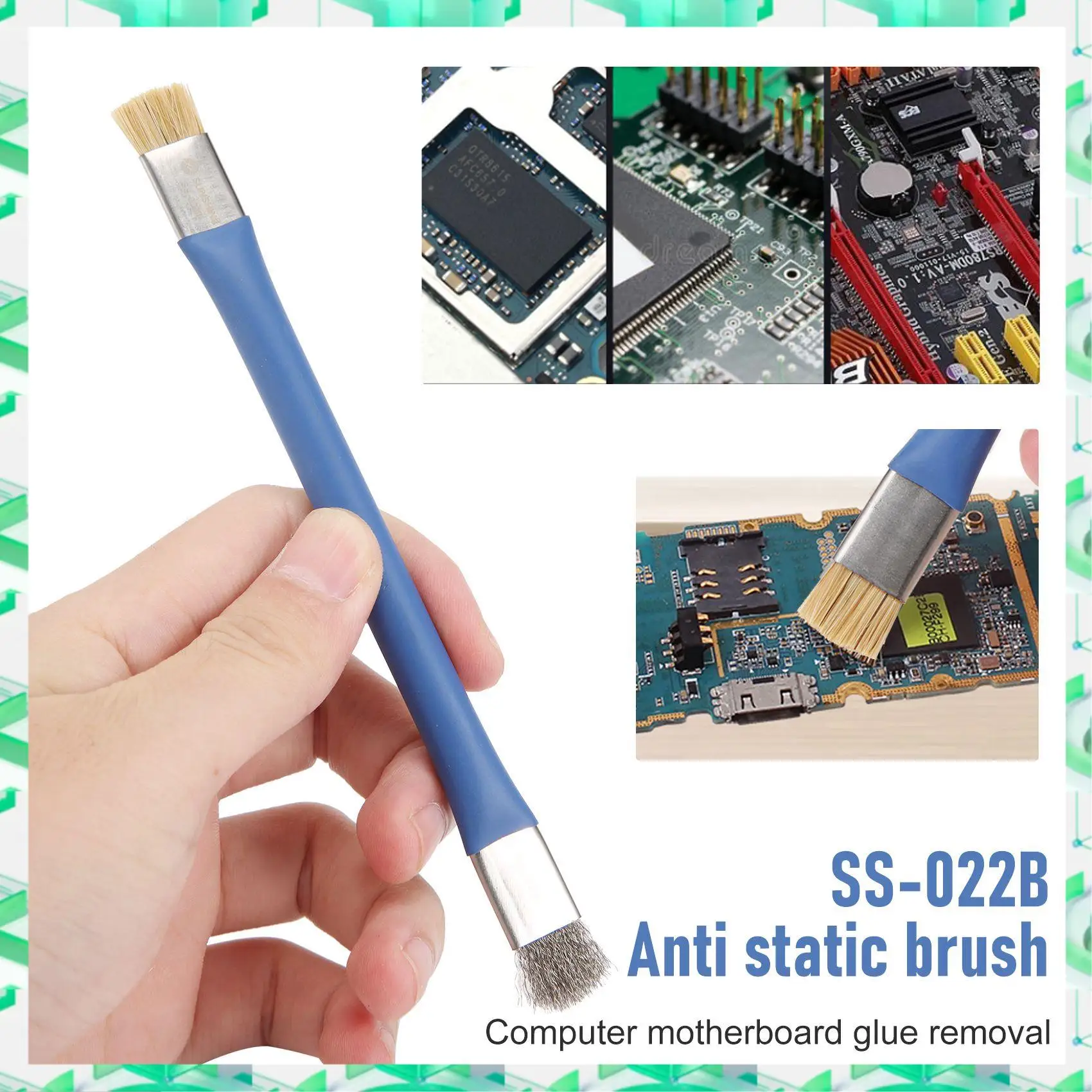 

FIZP Safe Brush Anti-Static Motherboard PCB Cleaning Brush For Mobile Phone Repair Tools Kit Double Head Convenience
