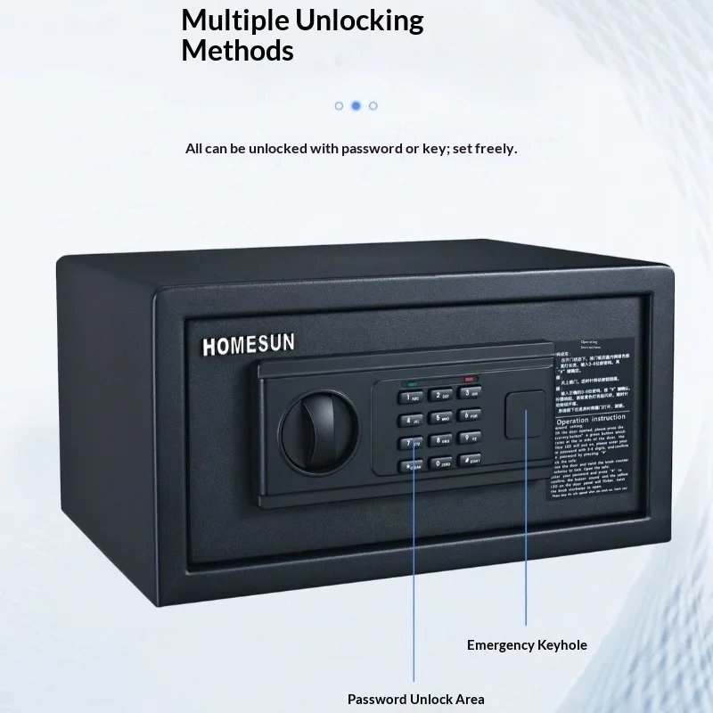 Compact All Steel Electronic Digital Safe Box Hotel Room Home Office Anti Theft Password Lock Odcisk Board Armero Compartment