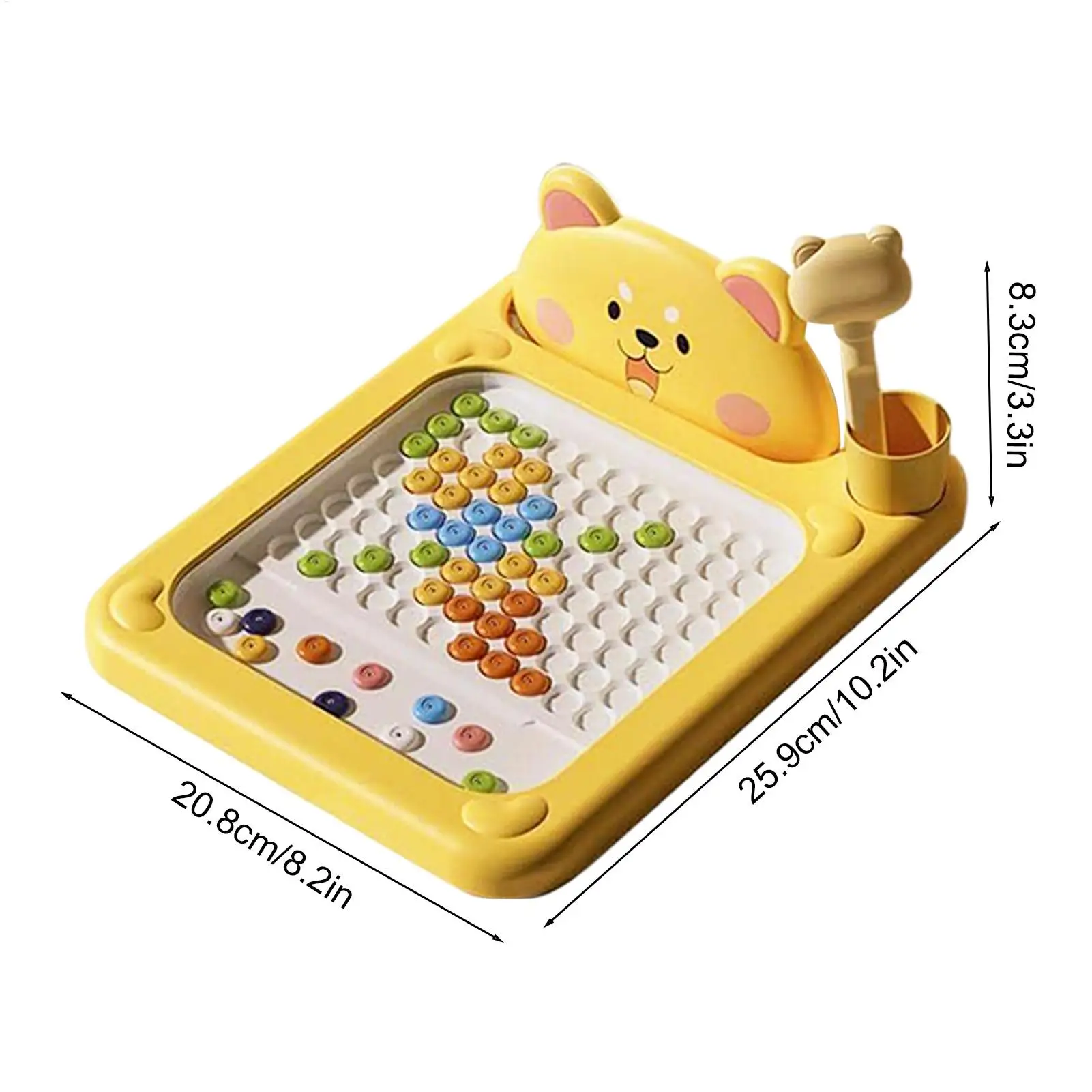 Prancheta de desenho de pontos magnéticos para crianças de 2 a 5 anos – Brinquedo interativo educacional com caneta para aprendizagem precoce, desenvolvimento de crianças