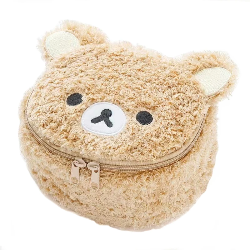 Rilakkuma Plush Makeup Bag Storage Organizer Box Kawaii Cute Cosmetic Box Pouch Toiletry Bag Vanity Beauty Case