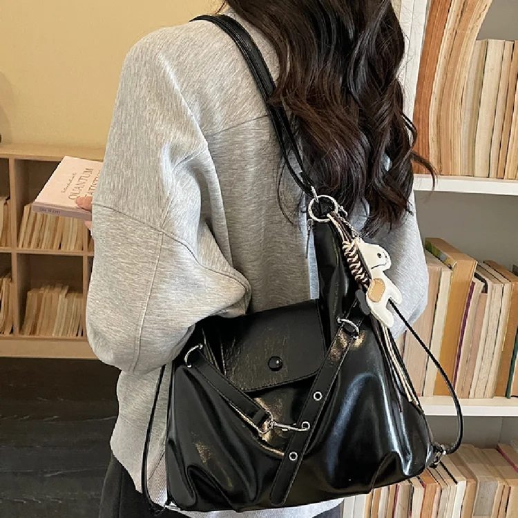

2026 New Casual Retro Large-capacity Tote Bag Women's Commuter Shoulder Bag High-end Lazy Wind Messenger Bag