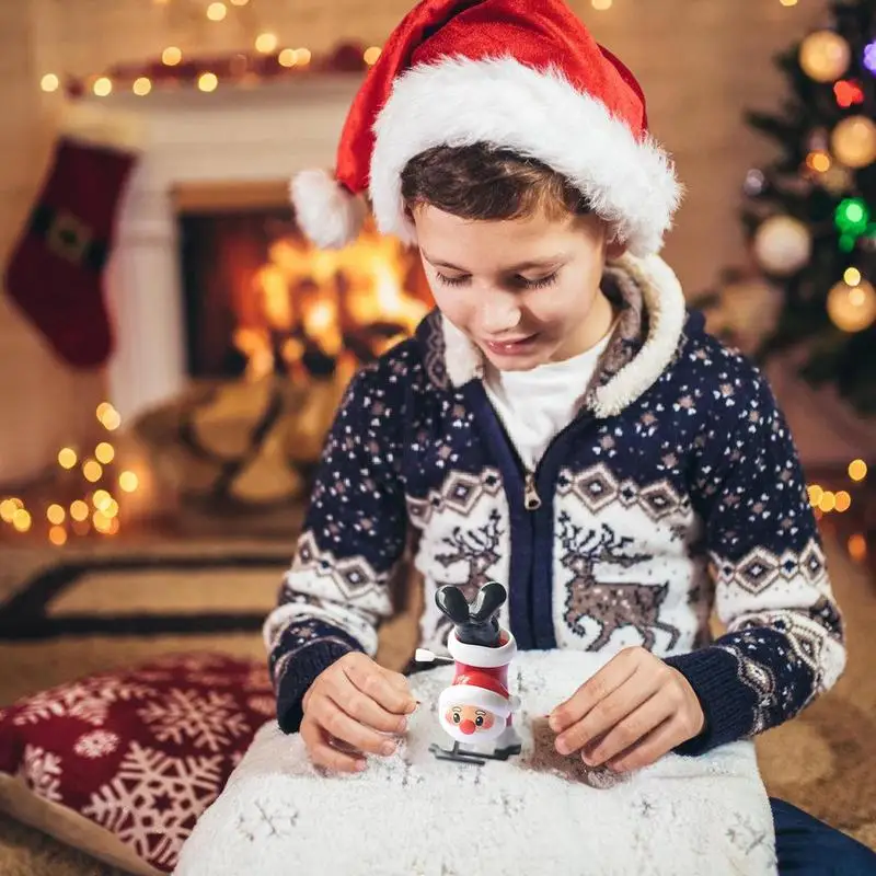 Bas de Noël pour enfants, jouets à remonter, père Noël, bonhomme de neige, renne, ours, jouets d'horlogerie, cadeaux du Nouvel An