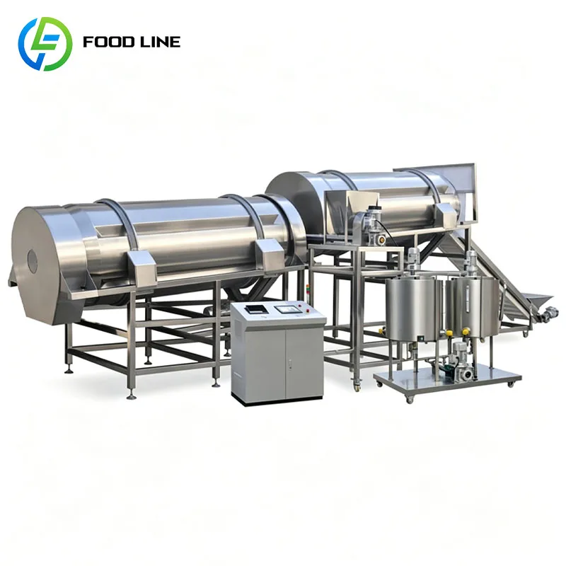 Food Seasoning Tumbler Commercial Snack Flavoring Machine Potato Chips Nuts Peanuts Coating Mixer Customized