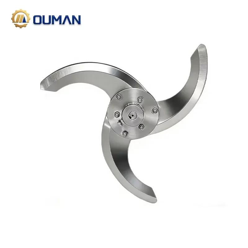 Custom Drawing Services Curved Crescent Stainless Steel Chopper Blade, Vegetable & Meat Slicing Blade for Food Processing