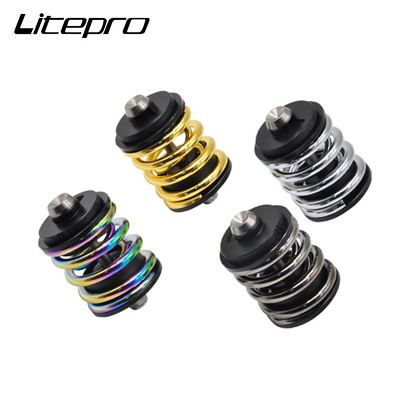 Litepro-Folding Bicycle Rear Shock Absorber, Titanium Shaft, Double Shock Absorber, BMX, Brompton