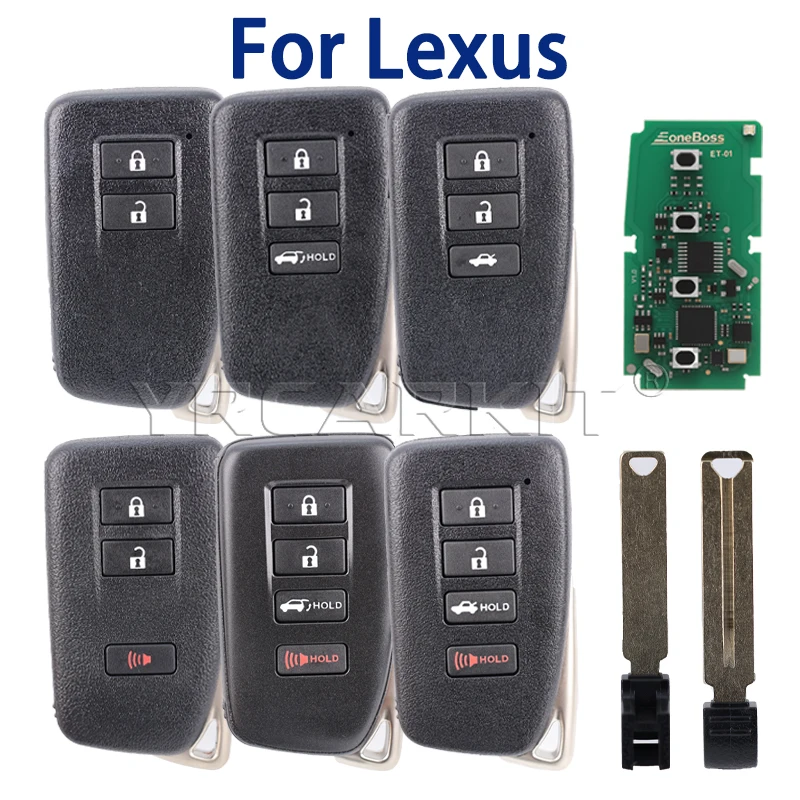 Global Smart Car Key Fob EoneBoss ET-01 For Lexus Support 4D 8A Chip 312/434MHz Chip Generable Bluetooth Key 0182 7930 0101 0010
