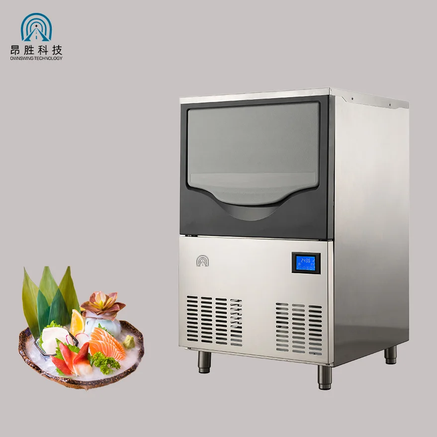 265lbs/24h Vertical Commercial Ice Maker Granular Snowflake Machine for Professional Restaurant Bar Cafe Kitchen Station