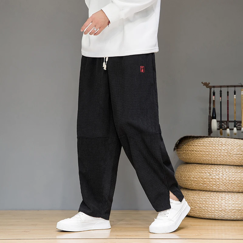 

Corduroy Men Jogging Pants Vintage Casual Haren Wide Leg Pants Male Loose Streetwear Ankle-Length Pants Harajuku Big Size 5XL