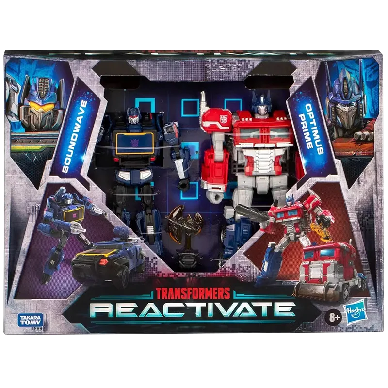 재고 있음 오리지널 Hasbro Transformers Reactivate Soundwave Optimus Prime 액션 피규어 장난감 인형 컬렉션 모델 취미 장난감 선물