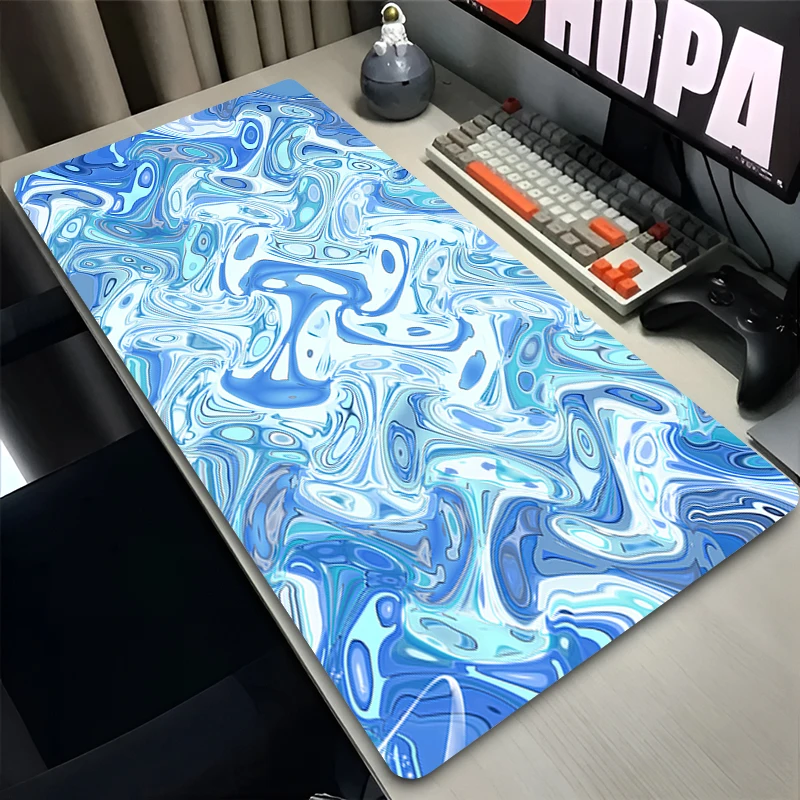 Irregular Patterns Silicone Soft Gaming Mouse Pad Large Keyboard Pad Topographic Mouse Pad for Keyboard with Anti-Slip TableMat