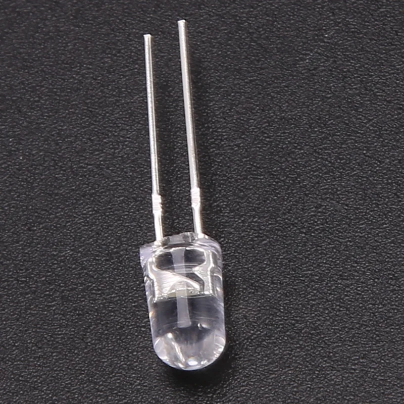 A31Z-1000Pcs LED F5/5Mm Inline White LED Lamp Beads With Short Legs And Edges