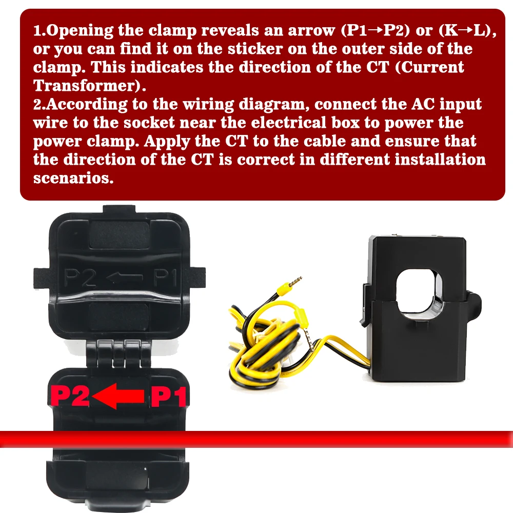 Tuya WiFi Smart Energy Meter AC80-240V 1CT Klem App Controle 63A Power Monitor Elektriciteitsstatistieken 50/60Hz Intelligent Leven