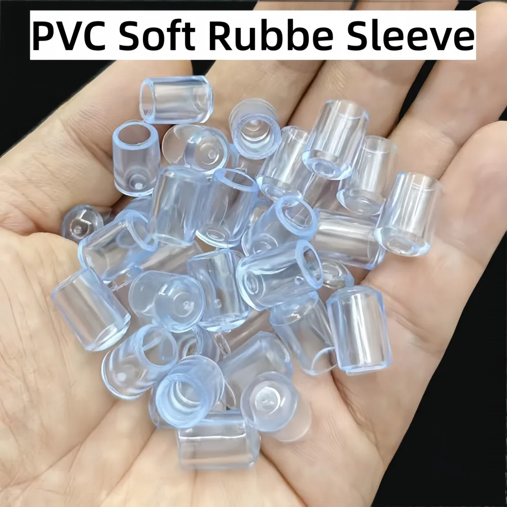 PVC Soft Rubber Round Pipe Caps, Protective Wire & Tube End Covers, Anti-Collision Hanger Sleeves for Iron & Steel Wires