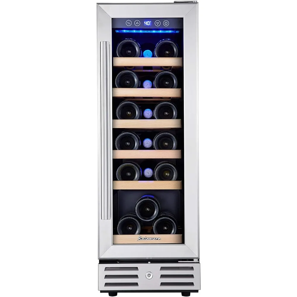 Mini Fridge 18 Bottle - 12 inch Wine Cooler Refrigerator, Built-in or Freestanding,