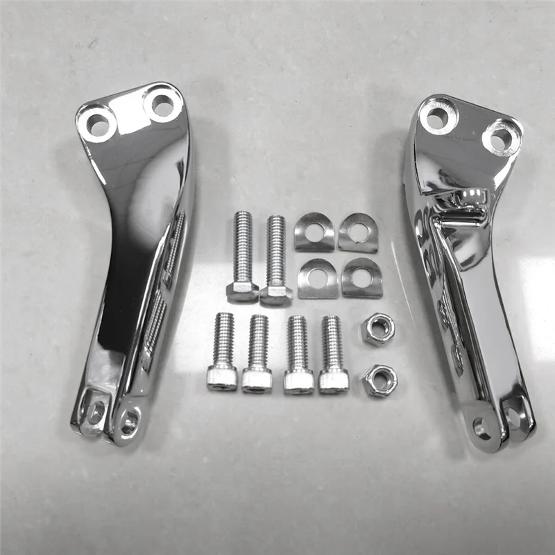 

Chrome Passenger Foot Peg Mount Bracket Accessories For Dyna Super & Wide Glide 06-17-A65M