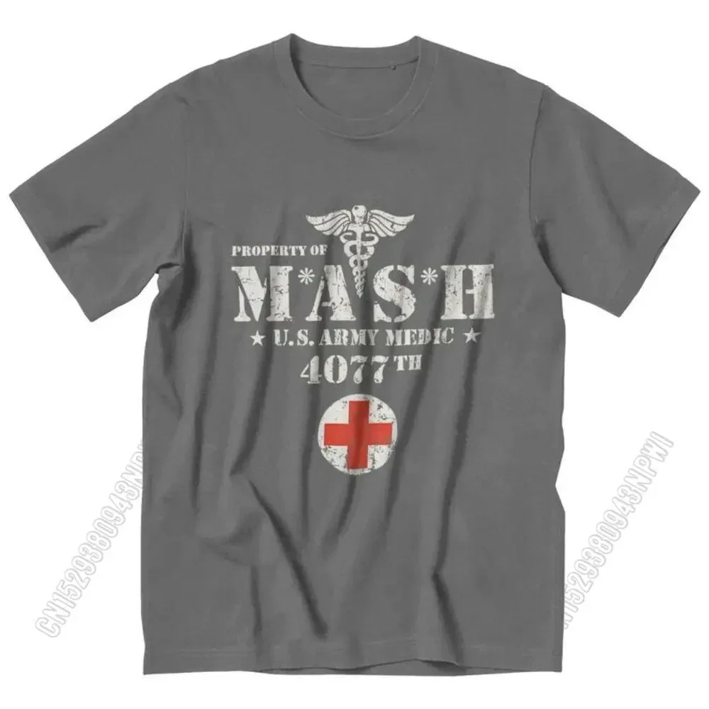 

Vintage Mash Tv Show Men T Shirt 100% Cotton Tee Tshirts Summer T-Shirt Gift Women Unisex Clothes Novelty Design