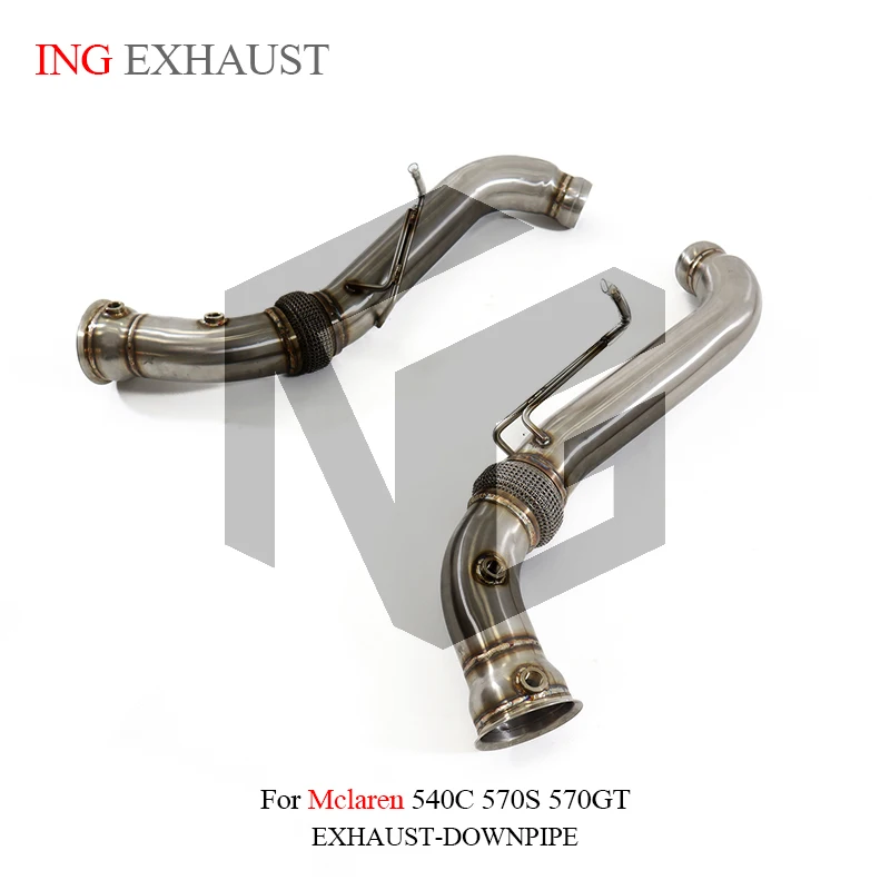 ING Converter Header SS304 Exhaust Downpipe for Mclaren 540C 570S  570GT Catless Large Capacity Race Accessories Engine System