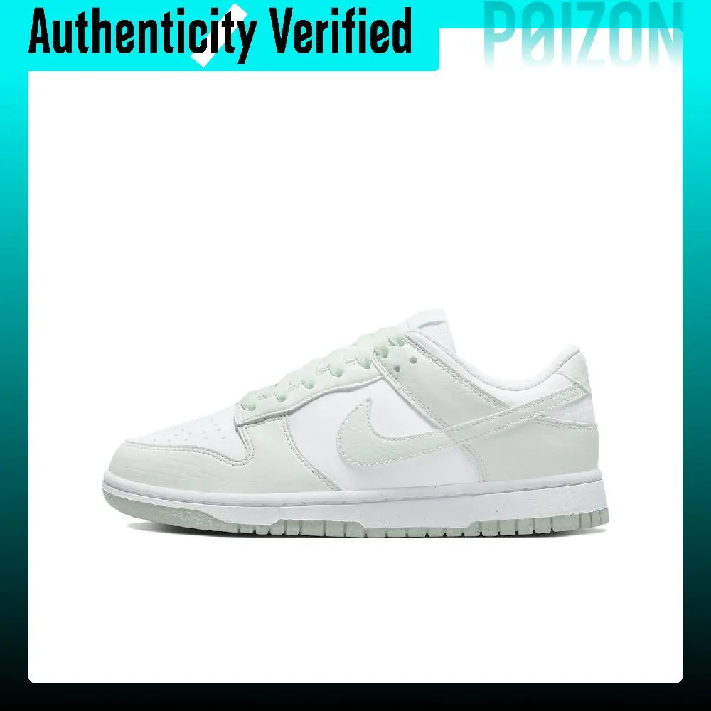 Nike Dunk Next Nature'White Mint' Zapatos de skate de piel sintética cómodos y de caña baja para mujer, color blanco, verde claro, DN1431-102