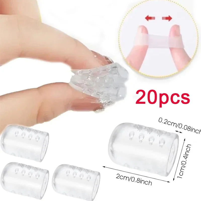 20pcs Comfortable With High Elasticity Transparent Breathable Silicone Toe Protectors Prevent Blisters Calluses And Corn