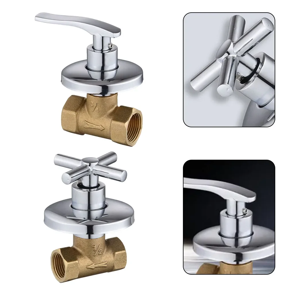 

1/2" Brass Quick Opening Drain Valve Plumbing Fitting Shower Shutoff Valve Solar Switch Concealed Main Valve Water Pipe Accessor