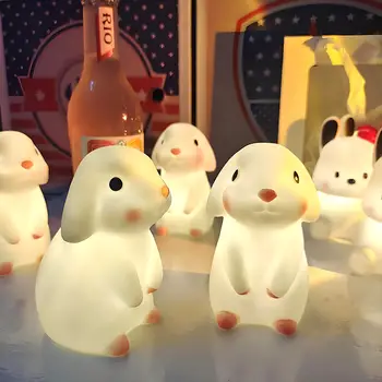 矽膠夜燈臥室裝飾燈紐扣電池供電月光卡通動物燈兒童禮物裝飾燈 8 最佳銷售 月光 - №5