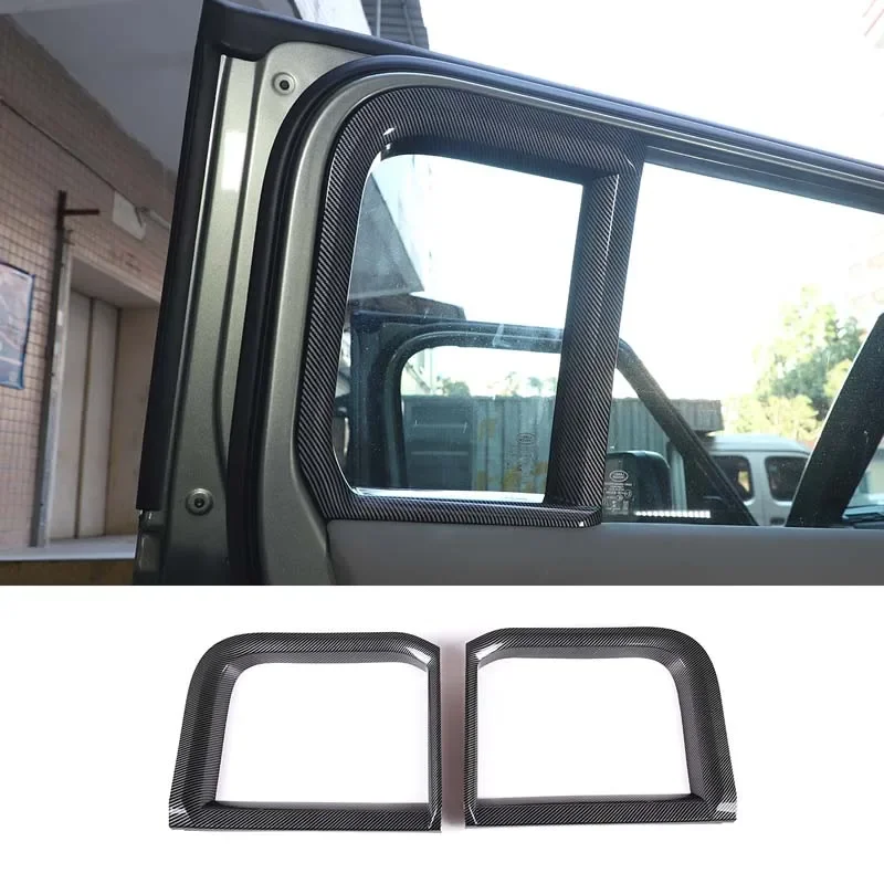 

For 2020-2024 Land Rover Defender 110 ABS Carbon Fiber Car Interior Window Rear Window C-pillar Decorative Sticker Accessories