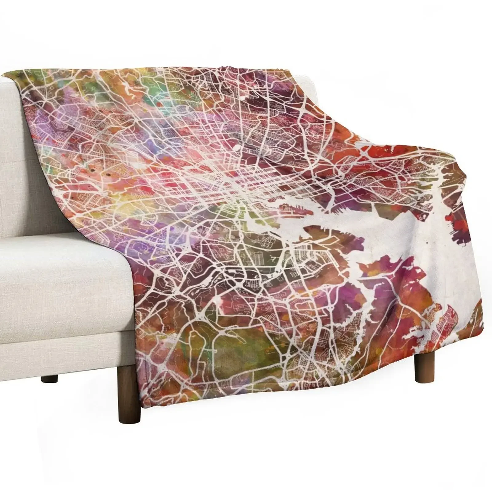 Baltimore map Throw Blanket warm winter Soft Big Sofa Quilt Blankets