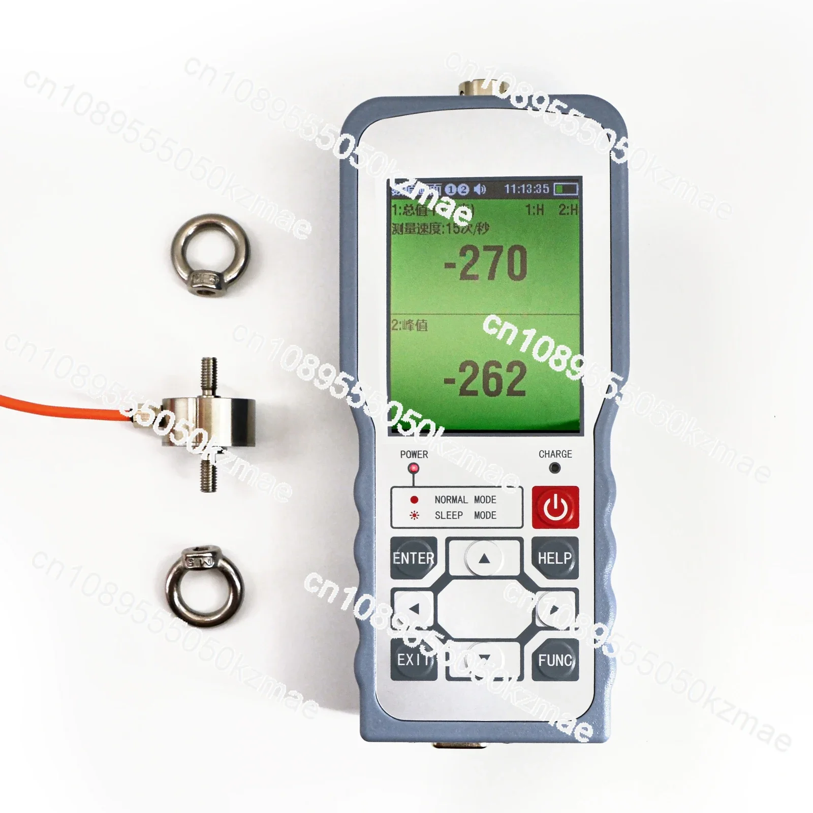 Digital Force Gauge Push Pull Gauge Dynamometer with External Load Cell Sensor, Peak,Track Mode