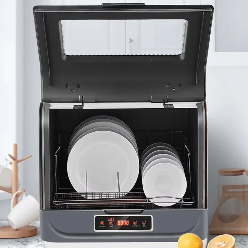 Commercial household smart dishwasher, household portable compact electric automatic dishwasher