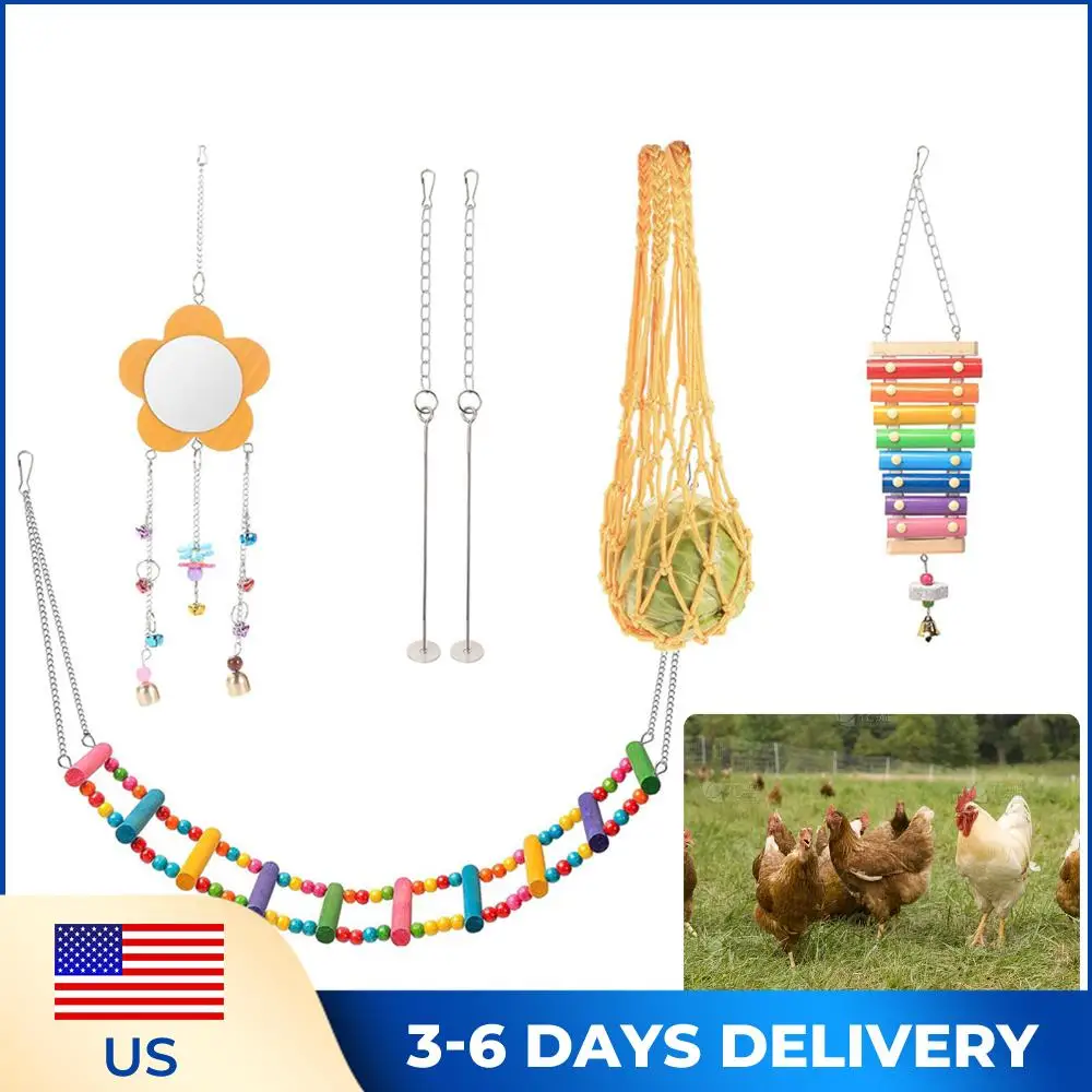 

Набор из 7 игрушек для жевания и поиска корма с деревянной подвесной кормушкой для попугаев, игрушки для игр и тренировок для волнистых попугаев, птиц-неразлучников, конуров, корелл, майн.