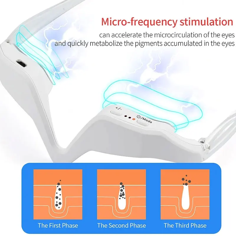 Nuovo strumento di bellezza per gli occhi 3D Micro-Current Pulse Eye Relax riduce le rughe e le occhiaie rimuovi le borse per gli occhi massaggiatore strumento di bellezza