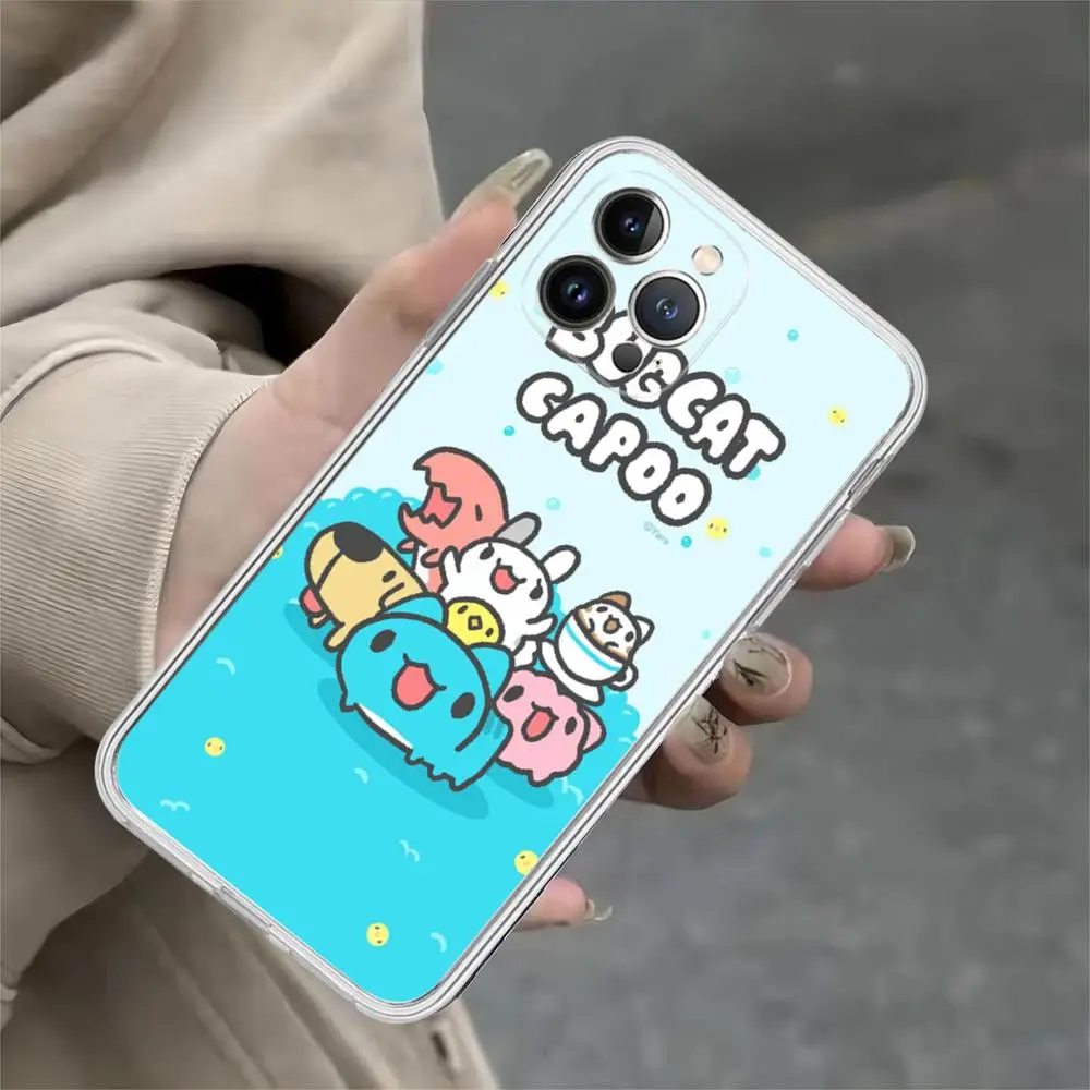 Bugcat Capoo Cartoon Phone Case For IPhone 15 14 13 12 Mini 11 Pro XS Max X XR SE 6 7 8 Plus Soft Silicone Cover