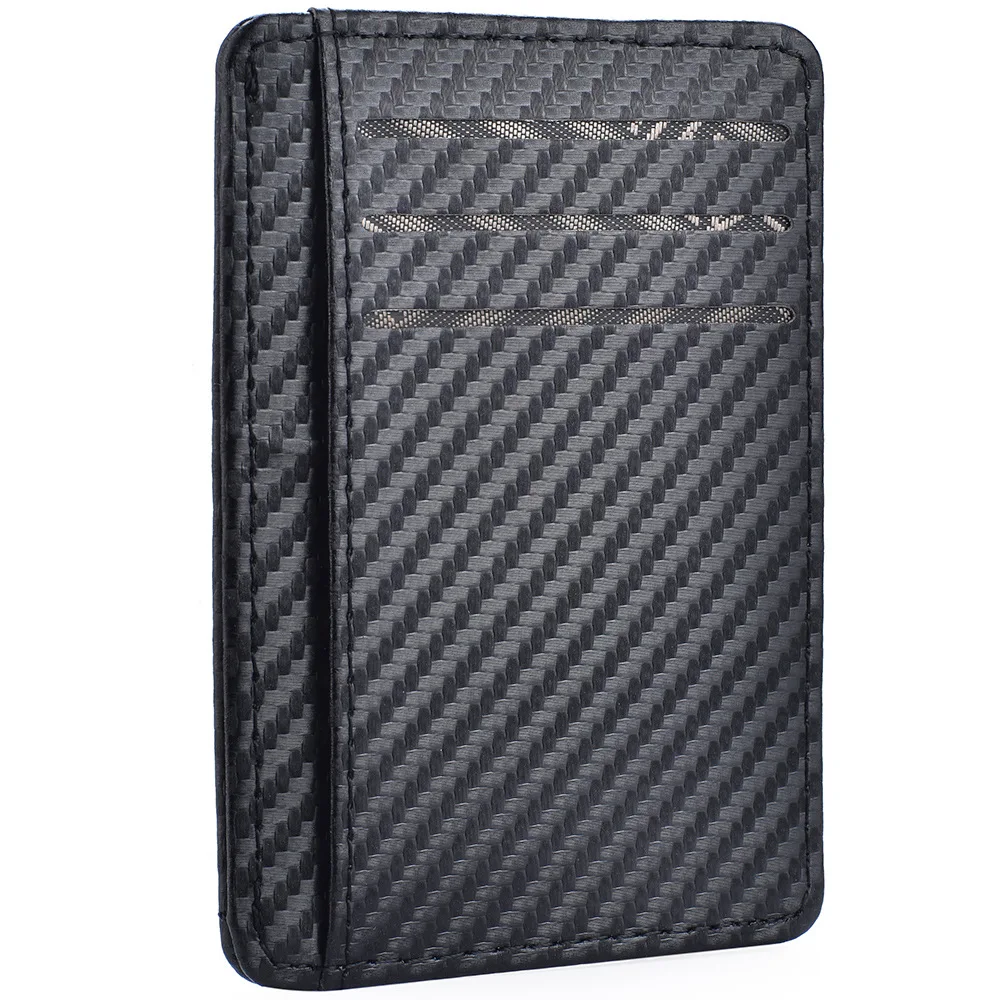 Men's Slim and Simple Front-pocket Wallet for Credit Card Storage, Portable Leather Wallet